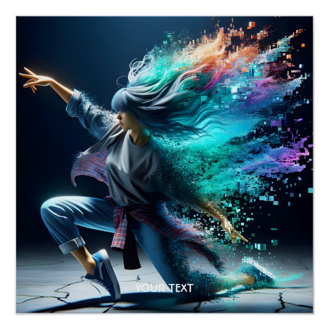 Fantasy Cute Young Dancing Girl Poster (Front)