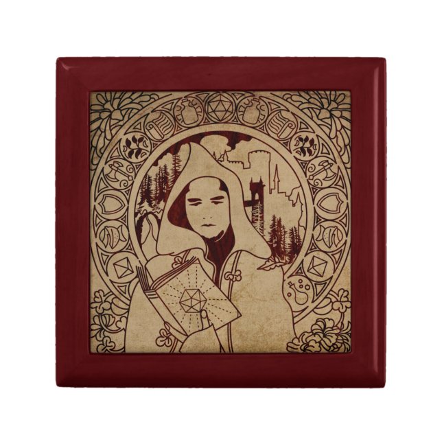 Fantasy D20 Game Master Dice Storage Gift Box (Front)