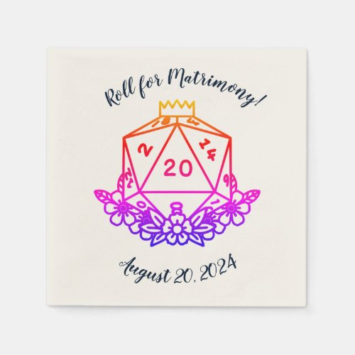Fantasy D&amp;D Wedding/Bachelorette Party Napkins