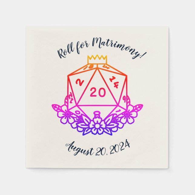 Fantasy D&D Wedding/Bachelorette Party Napkins (Front)