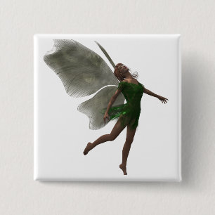 Fantasy Dancing Forest Fairy Fae Woman Pinback Button