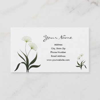 Fantasy Dandelions Business Cards by AJsGraphics at Zazzle