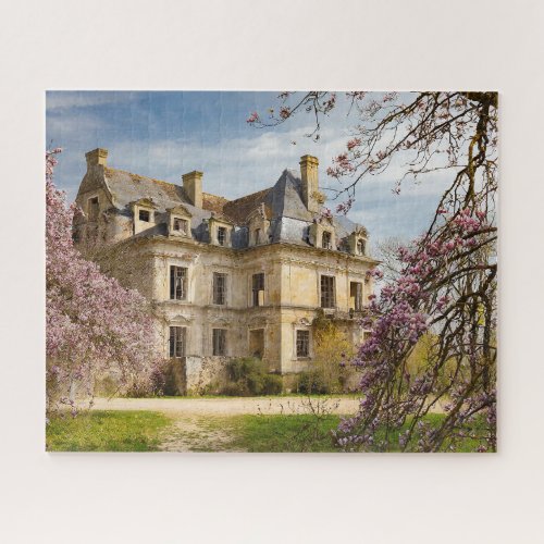 Fantasy Decaying French Chateau in Springtime Jigsaw Puzzle