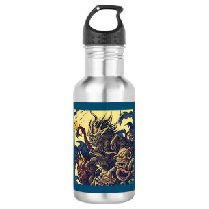 Fantasy Demons - Woodcut 4 Stainless Steel Water Bottle