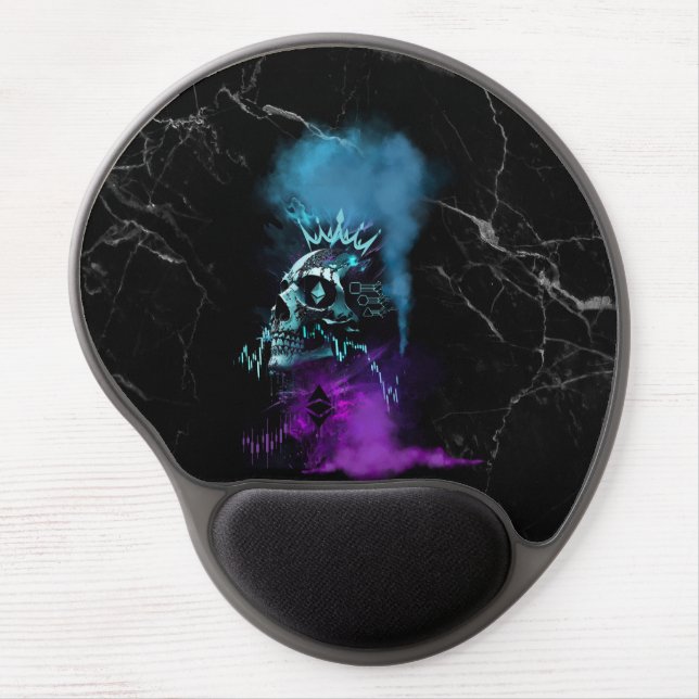 Fantasy Design | Cryptocurrency | Ethereum Marble  Gel Mouse Pad (Front)