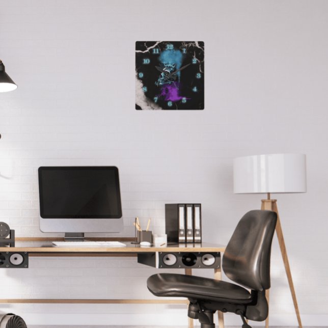 Fantasy Design | Cryptocurrency | Ethereum Marble  Square Wall Clock (Creator Uploaded)