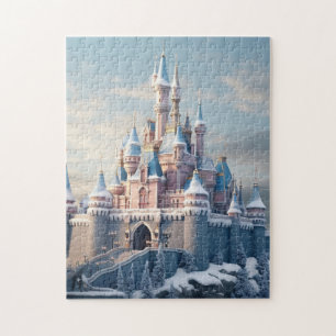 Fantasy digital castle in the mountains jigsaw puzzle
