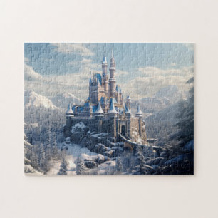 Fantasy digital castle in the mountains  jigsaw puzzle