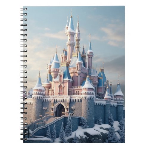 Fantasy digital castle in the mountains  notebook