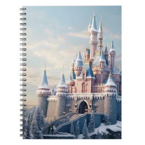 Fantasy digital castle in the mountains  notebook