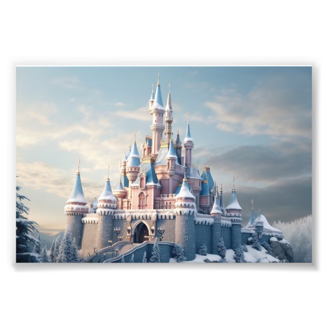 Fantasy digital  castle in the mountains  photo print (Front)