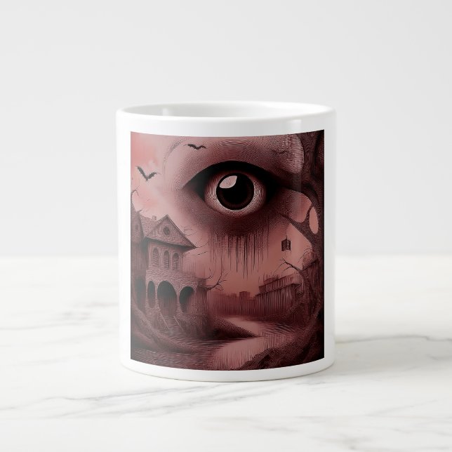 Fantasy: Dilapidated House With Giant Eyeball  Coffee Mug (Front)