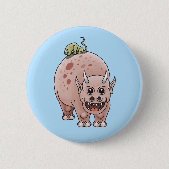 Fantasy dinosaurs button (Front)