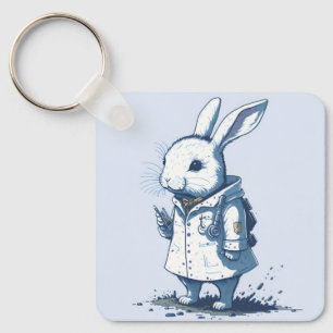 fantasy doctor nurse healer bunny rabbit keychain