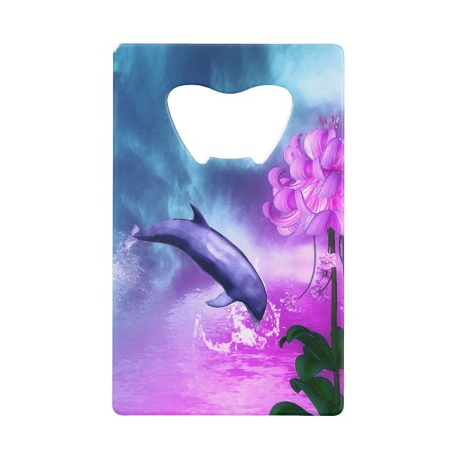 Fantasy Dolphin Credit Card Bottle Opener (Front)