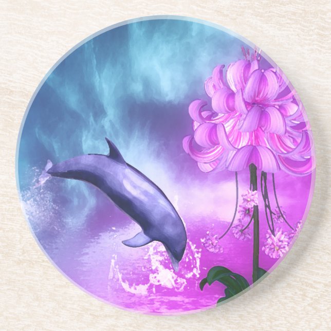 Fantasy Dolphin Drink Coaster (Front)