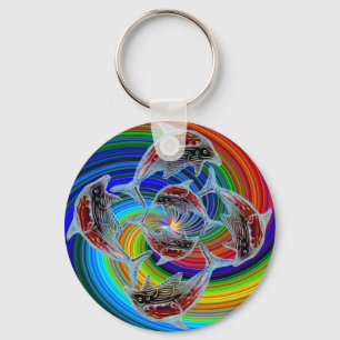 Fantasy Dolphin World keychain