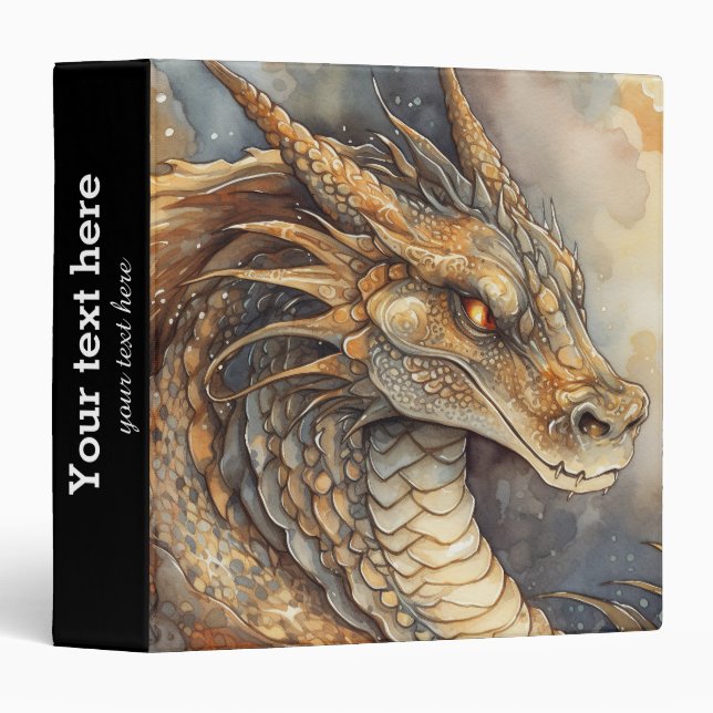 Fantasy dragon 3 ring binder (Front/Spine)