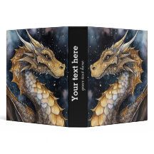 Fantasy dragon 3 ring binder