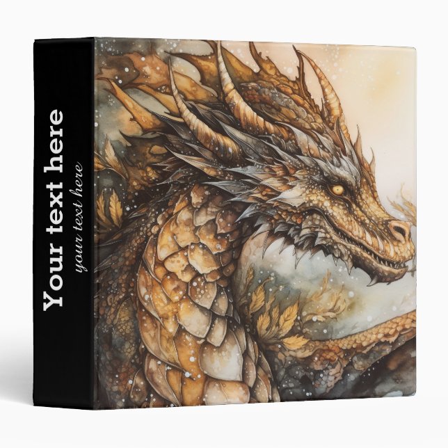 Fantasy dragon 3 ring binder (Front/Spine)