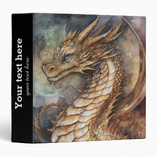 Fantasy dragon 3 ring binder