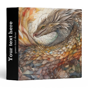 Fantasy dragon 3 ring binder