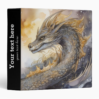 Fantasy dragon 3 ring binder