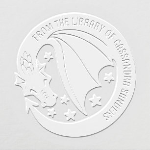Fantasy Dragon Among Stars From the Library of Embosser