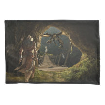 Fantasy Dragon and Dragonslayer pillowcase