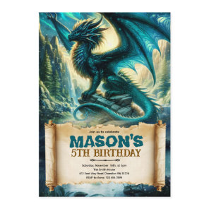Fantasy Dragon Birthday Invitation