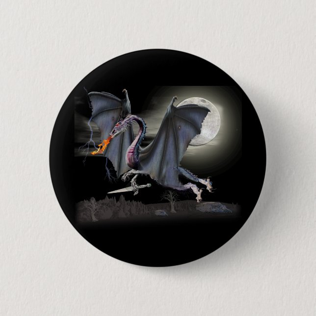 Fantasy dragon button (Front)
