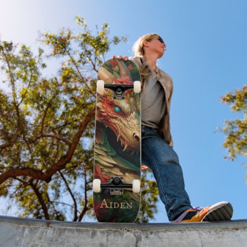 Fantasy Dragon Custom Name Skateboard