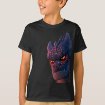 Fantasy Dragon Face Kids T-Shirt | Cool Dragon Gra