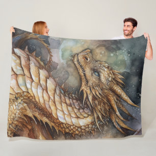 Fantasy dragon Fleece Blanket