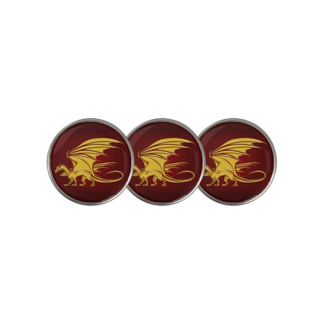 fantasy dragon golf ball marker (3 Up)