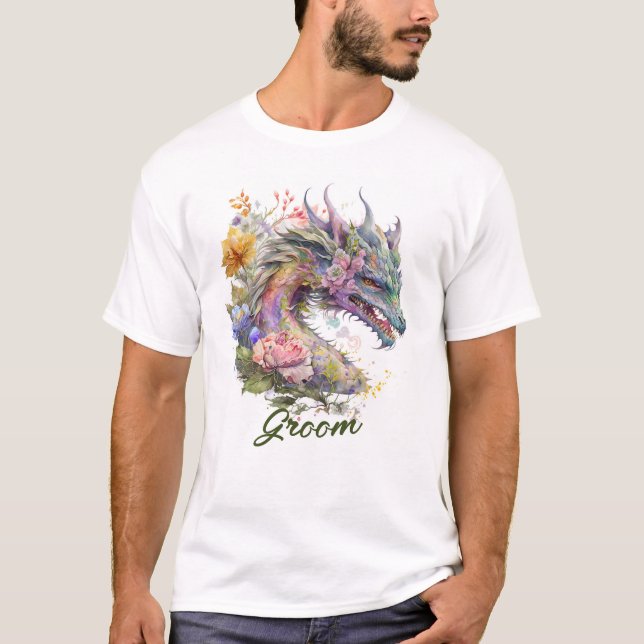 Fantasy Dragon Groom T-Shirt (Front)