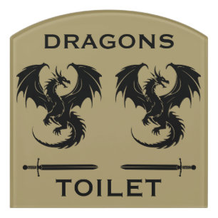 Fantasy Dragon Home Decor Door Sign