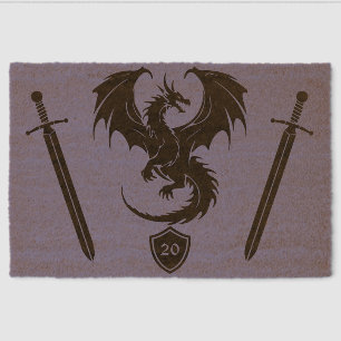 Fantasy Dragon Home Decor Fiber Doormat