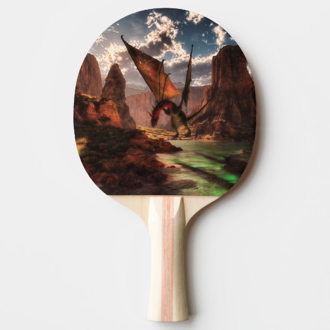 Fantasy dragon in the mountains Ping-Pong paddle (Front)