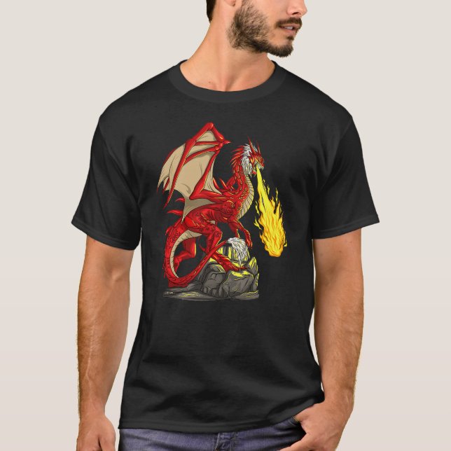 Fantasy Dragon Mythical Animal T-Shirt (Front)