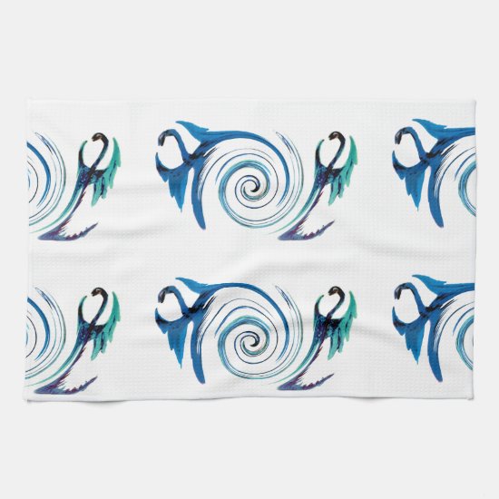 Fantasy Dragon Swirl Kitchen Towel