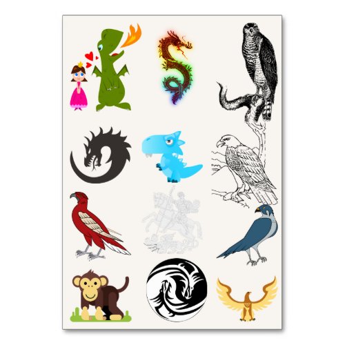 Fantasy Dragon Table Cards | Magical Wedding