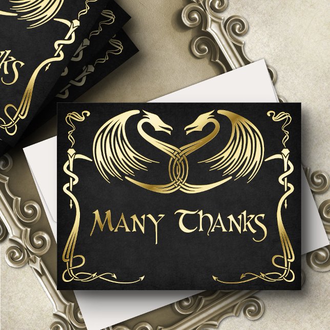 Fantasy Dragon Wedding Thank You Card (Creator Uploaded)