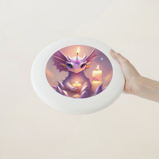 Fantasy Dragon with Birthday Candles Wham-O Frisbee (In Hand)