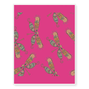 Fantasy Dragonfly Temporary Tattoos