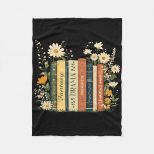 Fantasy Drama Tragedy Book Floral Subtle Anti-trum Fleece Blanket