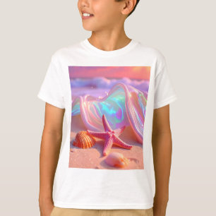 Fantasy Dream Beach With Beautiful Pink Starfish T-Shirt