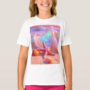 Fantasy Dream Beach With Beautiful Pink Starfish T-Shirt