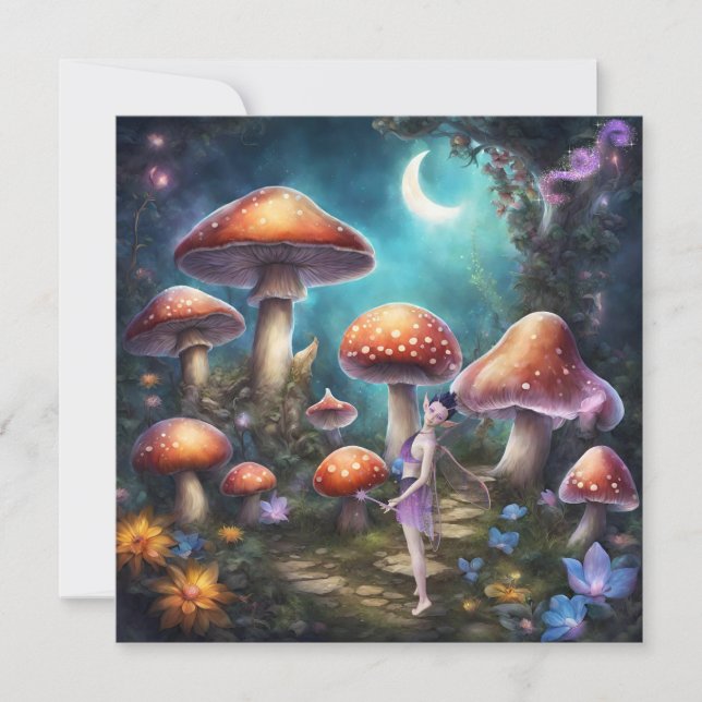 Fantasy Dream World Fairy and Mushrooms  (Front)