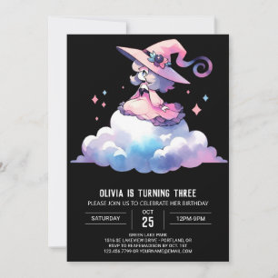 Fantasy Dreamy Wizard Birthday Invitation